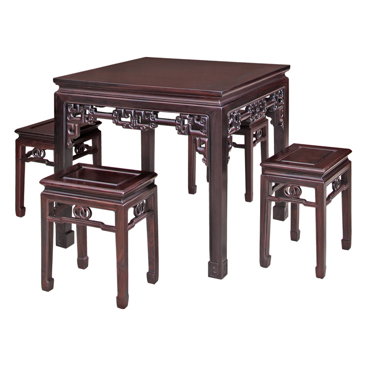 回纹方桌•双圈方凳