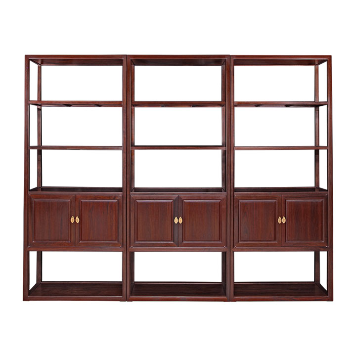 中式书架三组合