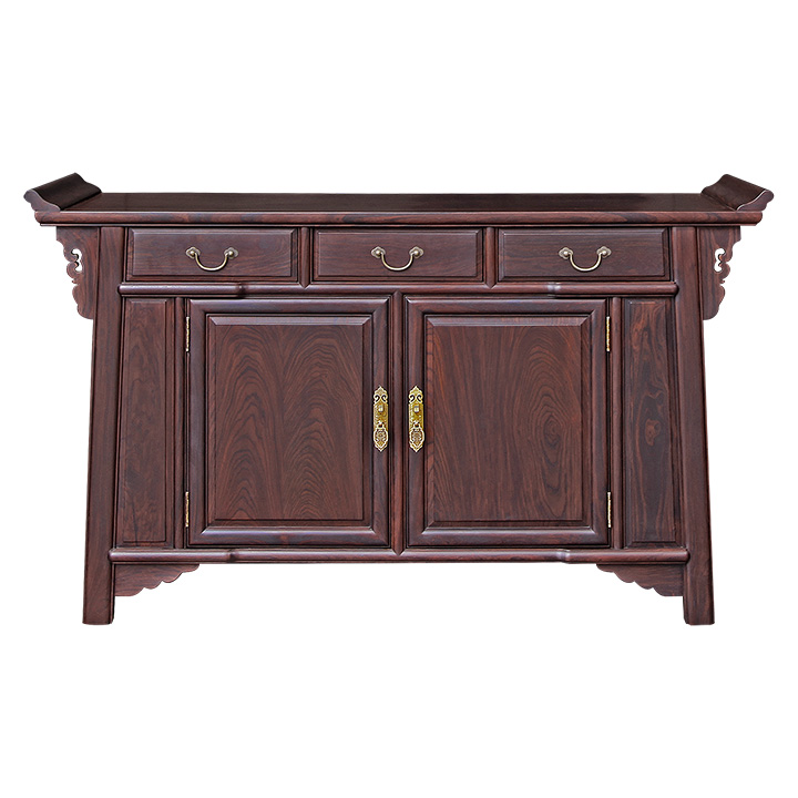 双门素面翘头柜